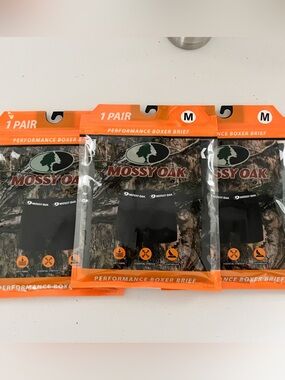 NWT Mossy Oak Performance Boxer Briefs Men’s Medium black 3 Pair Bundle